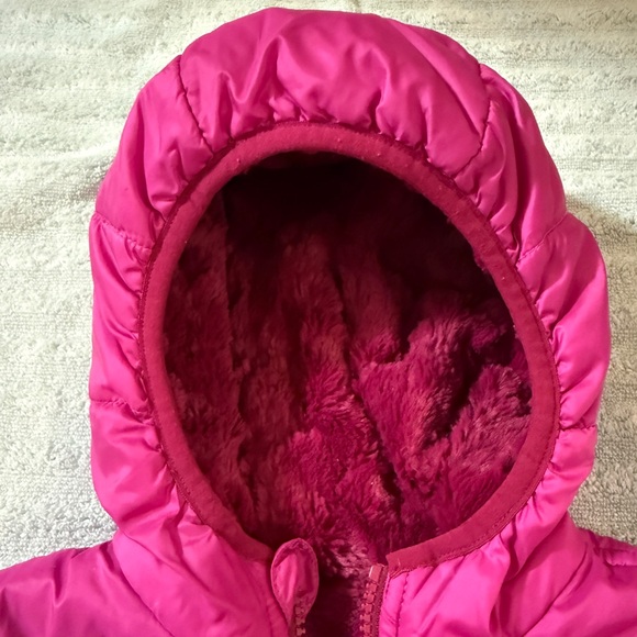The North Face Fuchsia Jacket reversible with hood & pockets 4T - Picture 3 of 16